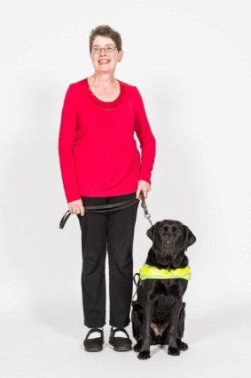 Annette Holden and guide dog Molly