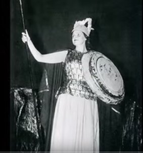 Jane Stuart Smith in costume 
