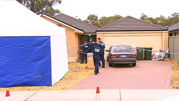 Forensic officers were at the house where a man was killed 
