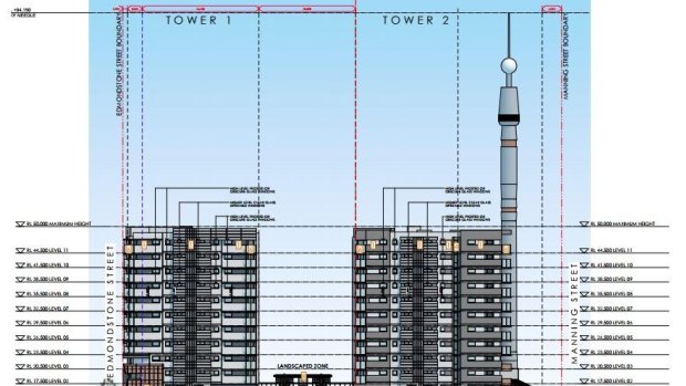 The Skyneedle will tower over Pradella's new development at South Brisbane.