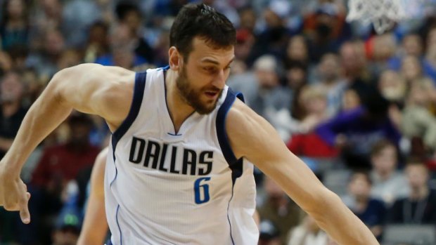 Welcome back: Andrew Bogut returned for Dallas in their win. 