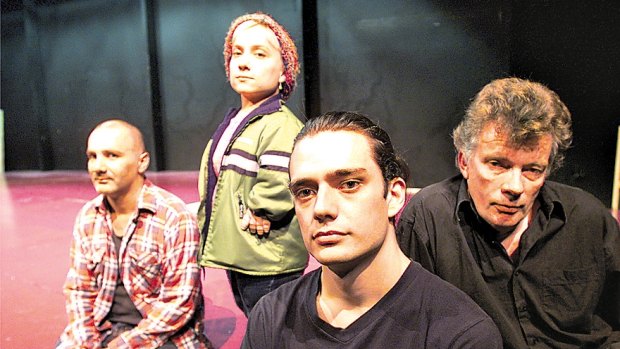 Director Ben Winspear and the cast of <i>Macbeth</i> at the Sydney Theatre Company: Stamell, Arky Michael and Russel Kiefel.