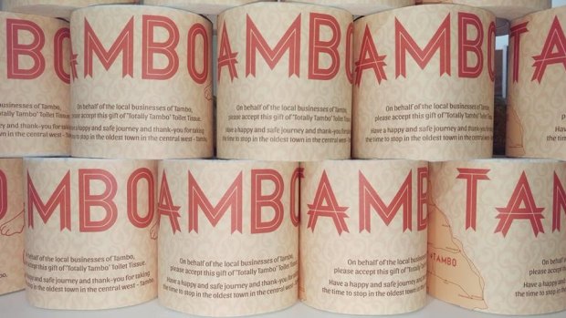Tambo's solution to missing toilet paper has been to turn it into a marketing campaign for the town.