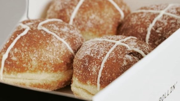 Melbourne bakery Rustica's hot cross doughnuts, which were debuted last Easter.