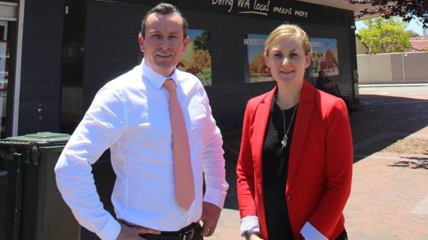 Morley MP Amber-Jade Sanderson, who put the motion calling for an inquiry into euthanasia laws on the notice paper, with Premier Mark McGowan.