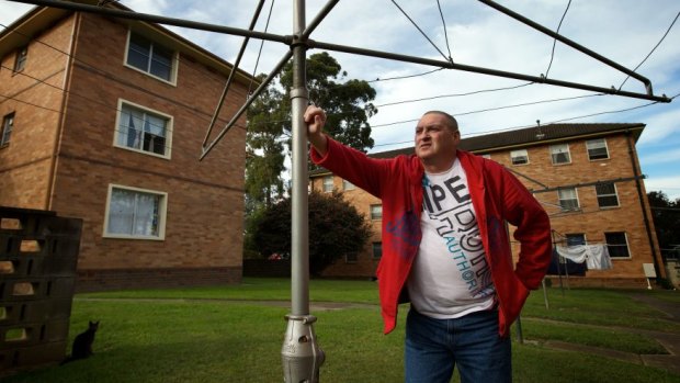 Terry Connor at his Department of Housing accommodation in Miller, South Western Sydney.