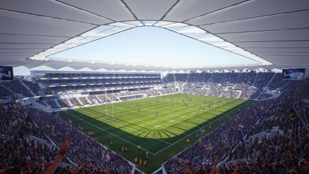 New stadium: Artist's impression of Western Sydney Stadium.