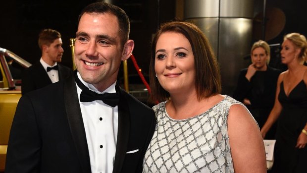 Cameron Smith with his wife Barbara at the Dally M awards.
