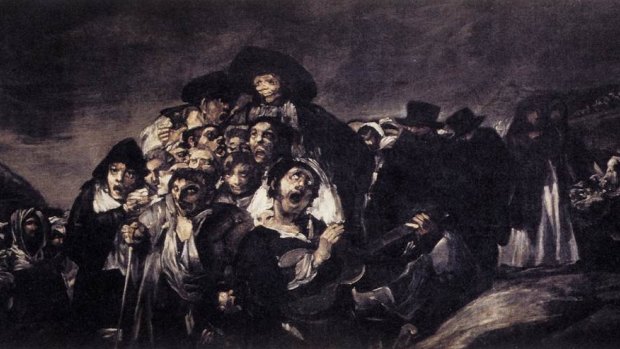 Detail from Francisco Goya's <em>A Pilgrimage to San Isidro</em>, c.1820-23.