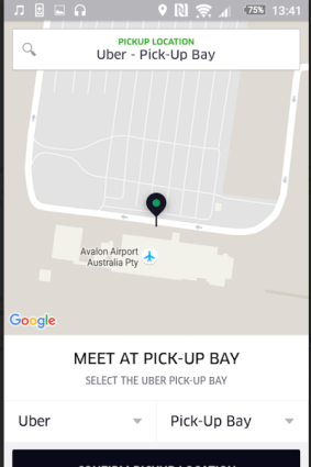 Passengers at Avalon Airport in Geelong will now have a designated spot to catch an Uber.  