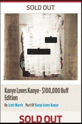 Scott Marsh released an image on Instagram showing the Kanye Love Kanye artwork painted over and 'sold out'.