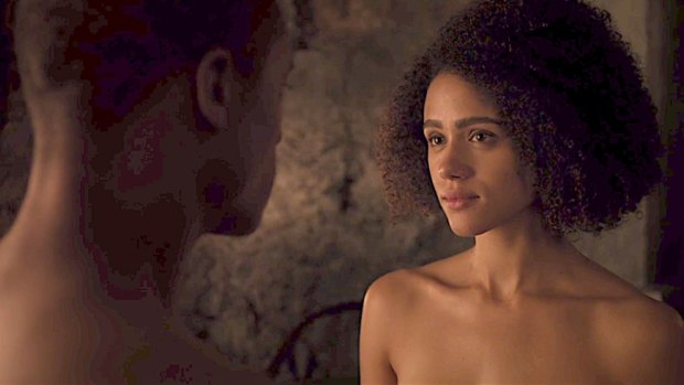 Let's get it on: Missandei and Grey Worm let their feelings show – and a bit else besides.