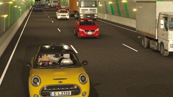 An image of the proposed North East Link tunnel, released by the government. 