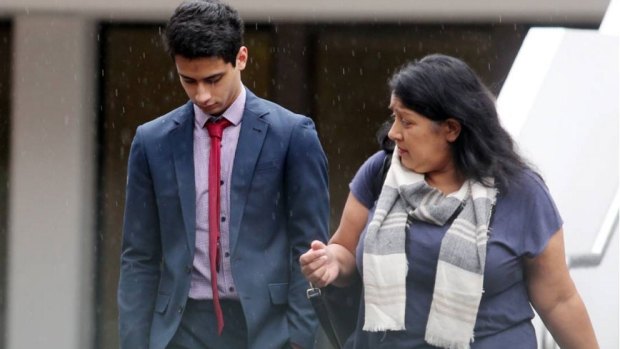 Nicholas Toso leaves Wollongong Court with his mother after learning he may have to attend a sex offender's program.