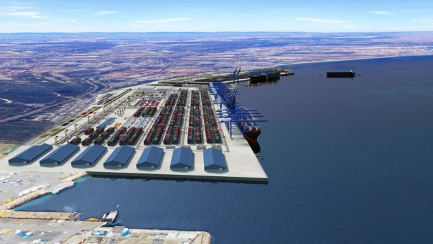 A 3D render of the Outer Harbour project 