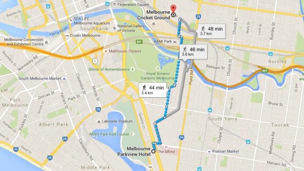 Quicker to walk: Google maps delivers its verdict.