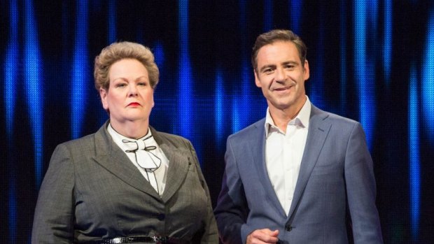 Anne Hegerty and Andrew O'Keefe have to keep a straight face on The Chase Australia, but in the British version, the host cracked up.