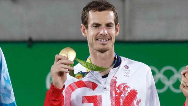 The tennis court: Andy Murray, of Great Britain.