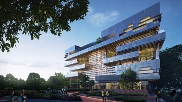 Artist impression of what a new school in Fortitude Valley could look like.