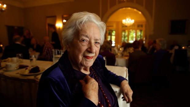 Joan Saxton at her Saxton lunch at The Gables in East Malvern. 