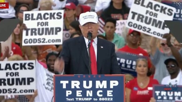 Trump uses his rallies to speak directly to his base, far from the troubles of Washington DC.