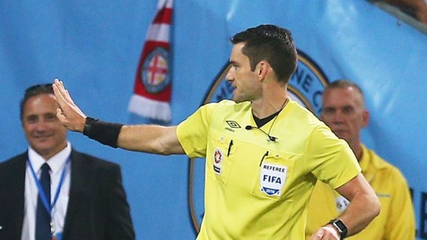 A-League referees could be able to go to the video next season.