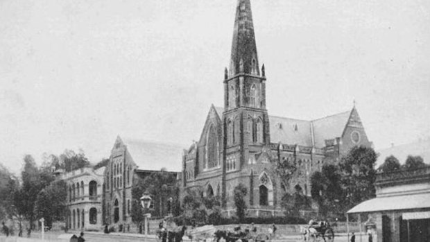 Albert Street Uniting Church, as it was in 1914 as the Albert Street Wesleyan Methodist Church.