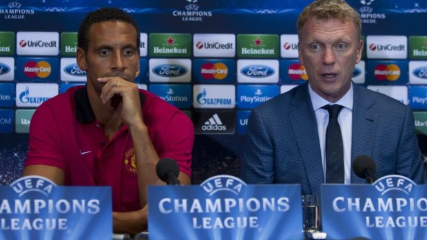David Moyes, with Rio Ferdinand during his troubled reign last year.