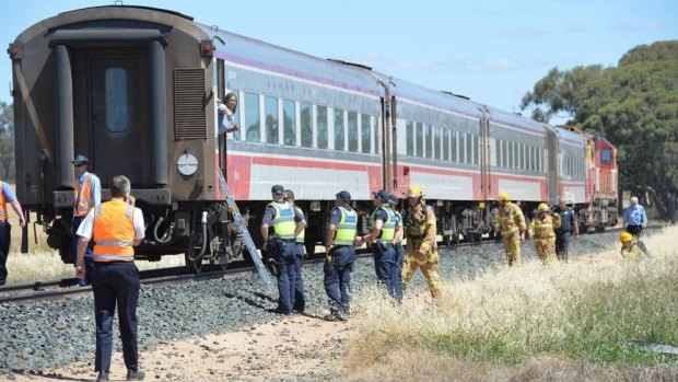 There were about 90 passengers on the V/Line train when it collided with a cattle truck.  
