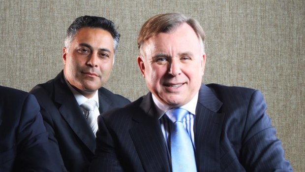 Fahour with John Stewart during his time at the National Australia Bank.