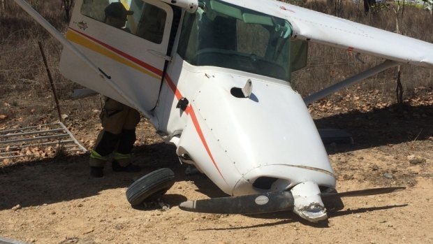 A pilot walked away from an emergency landing near Townsville.
