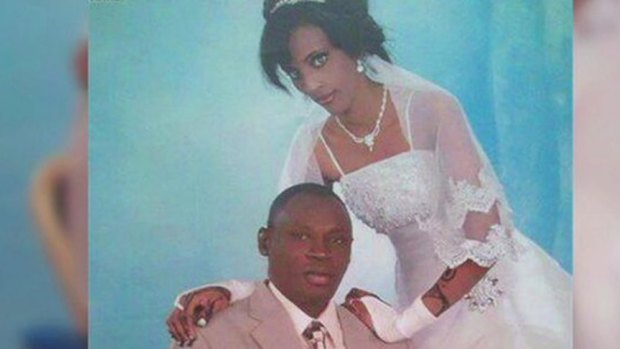 Sentenced to death: Meriam Ibrahim on her wedding day.