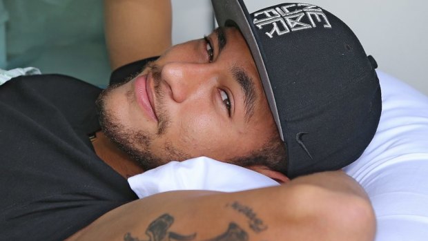Injury blow: Neymar, Brazil's main attacking weapon.