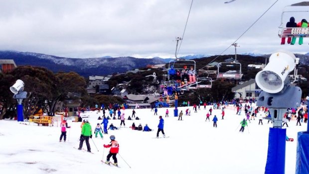 Snow guns have kept Mt Buller going this season.