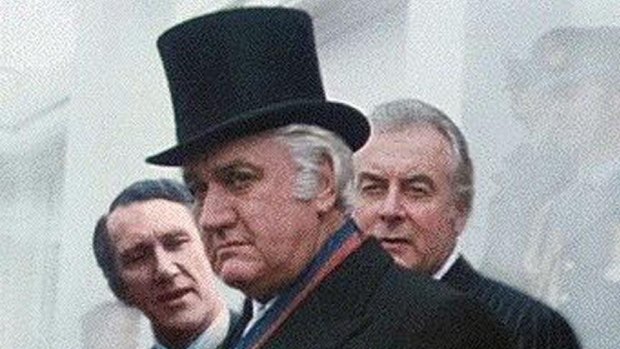 Malcolm Fraser, John Kerr and Gough Whitlam.