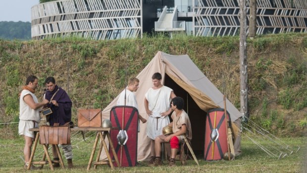 A re-enactment of a Roman encampment.