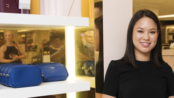 The Daily Edited's Alyce Tran at her  pop-up shop in David Jones.