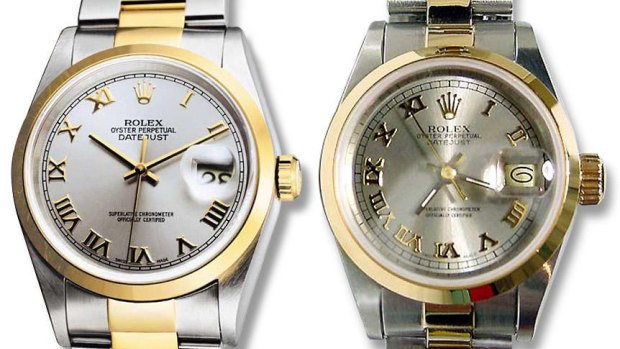 Left Rolex is real. Right Rolex is fake.
