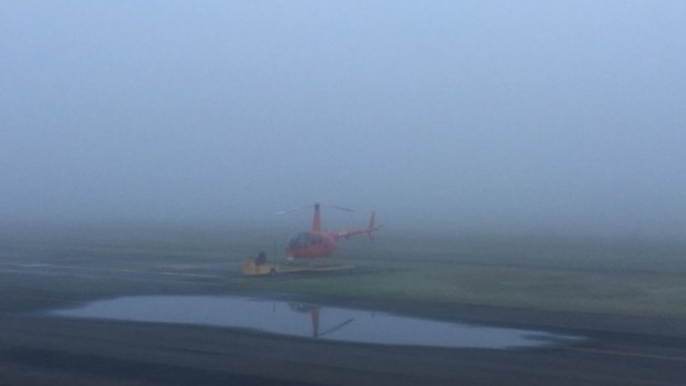 Fog prevents aircraft from taking off in Brisbane on Friday morning.
