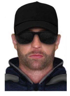 A computer-generated image of the man seen near Kylie Blackwood's home before and after her murder.