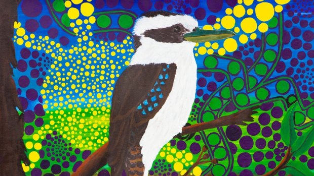 'Journey of the Kookaburra 2018', (detail) from the Torch Confined 10 exhibition, by Sam. 