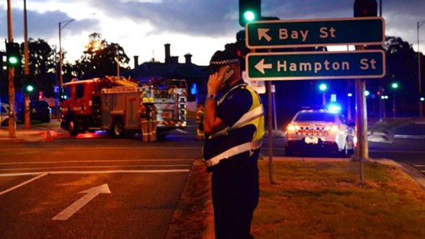 Police at the scene of the terror siege in Brighton on June 5.