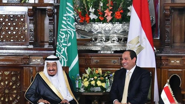 Egyptian President Abdel-Fattah el-Sisi pictured with Saudi Arabia's King Salman last week.