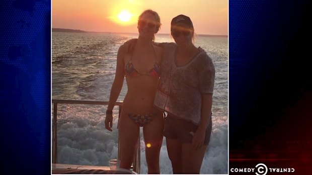 A snapshot of Amy Schumer with new pal Jennifer Lawrence during their holiday in the Hamptons.