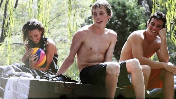 The once fearless and adventurous Mary, with brothers Henri and Jack.