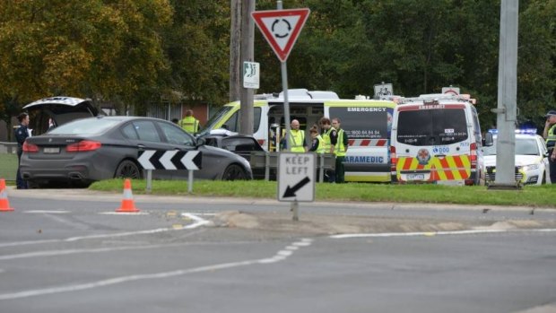 The scene of the fatal crash in Redan, Ballarat.