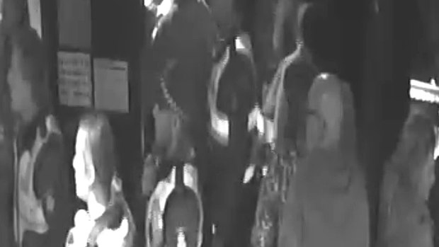A still from CCTV footage at Inflation nightclub.