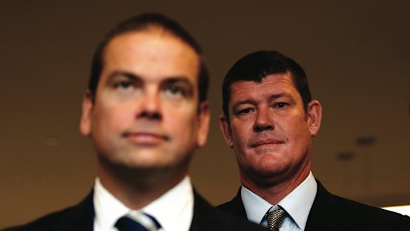 Millions lost: Lachlan Murdoch and James Packer. 