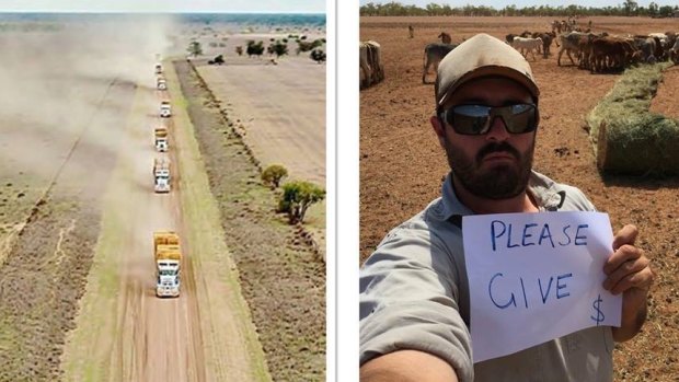 Jack Nielson's hope to get 7,000 bales of hay to the drought-stricken farms in west Queensland was realised on Thursday.