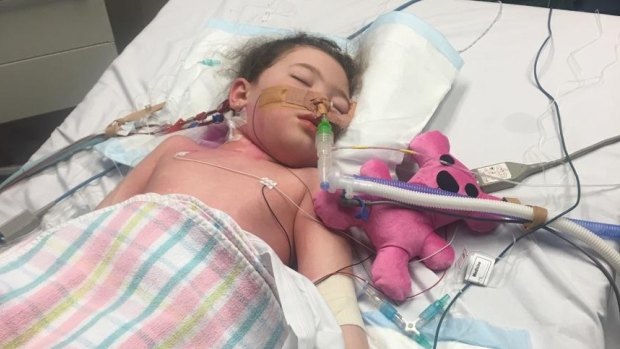 Adelaide girl Savannah Clarke spent 19 days in hospital after contracting Influenza Type A. Her family say she is lucky to be alive.